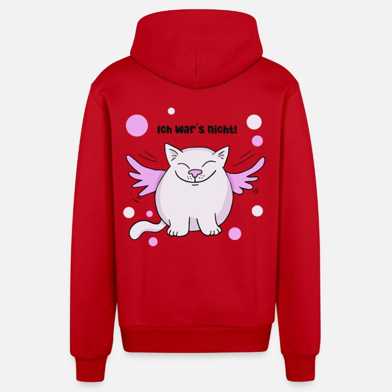 C’était pas moi! - Veste à capuche bio décontractée fabriquée en UE - rouge