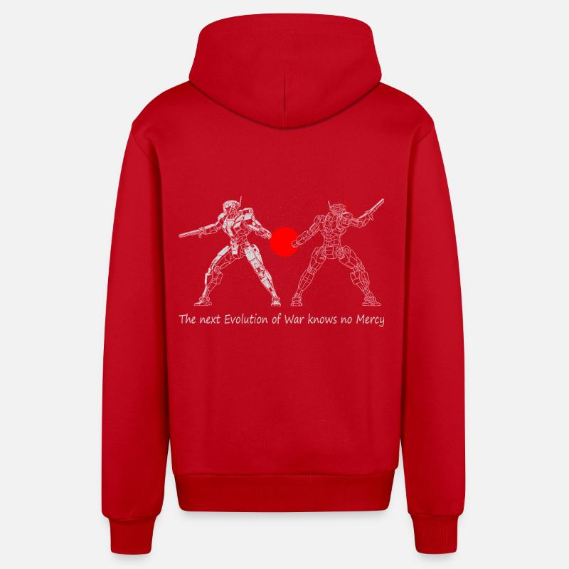 Ai Combat Robot - Veste à capuche bio décontractée fabriquée en UE - rouge