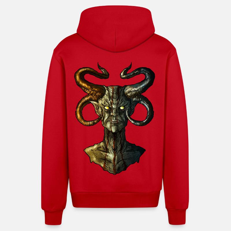 Teufel 2 - Organic Relaxed Kapuzenjacke Made in EU - Rot