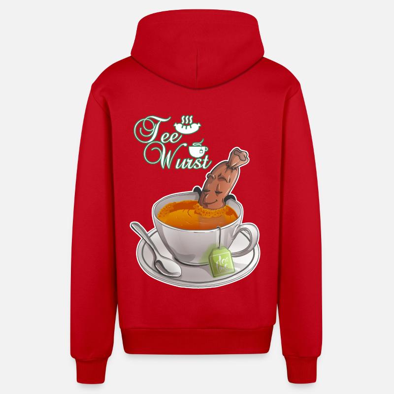 Teewurst  - Organic Relaxed Kapuzenjacke Made in EU - Rot