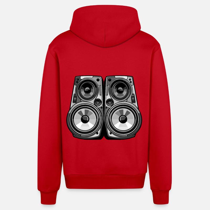 Soirée de boxe musicale - Veste à capuche bio décontractée fabriquée en UE - rouge