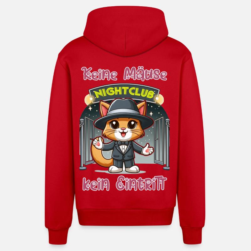 Keine Mäuse (Geld) - kein Eintritt - Organic Relaxed Kapuzenjacke Made in EU - Rot