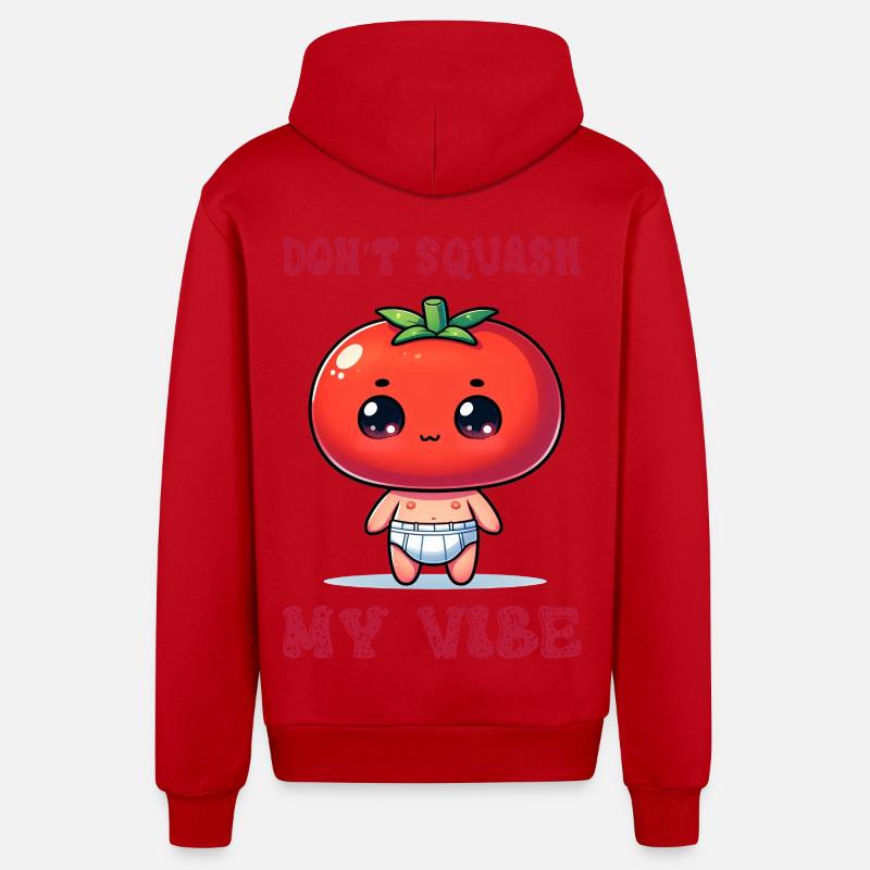 Don't squash my vibe - Organic Relaxed Kapuzenjacke Made in EU - Rot