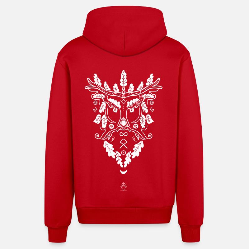 Tree Man - Organic Relaxed Kapuzenjacke Made in EU - Rot