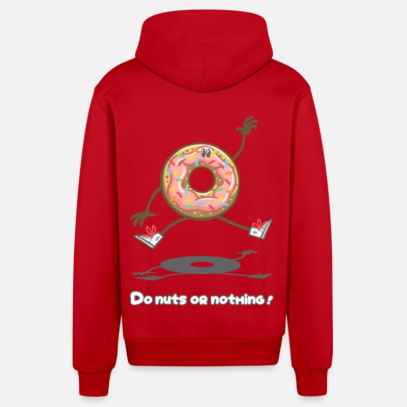 Verrückt machen oder nichts ! - Organic Relaxed Kapuzenjacke Made in EU - Rot