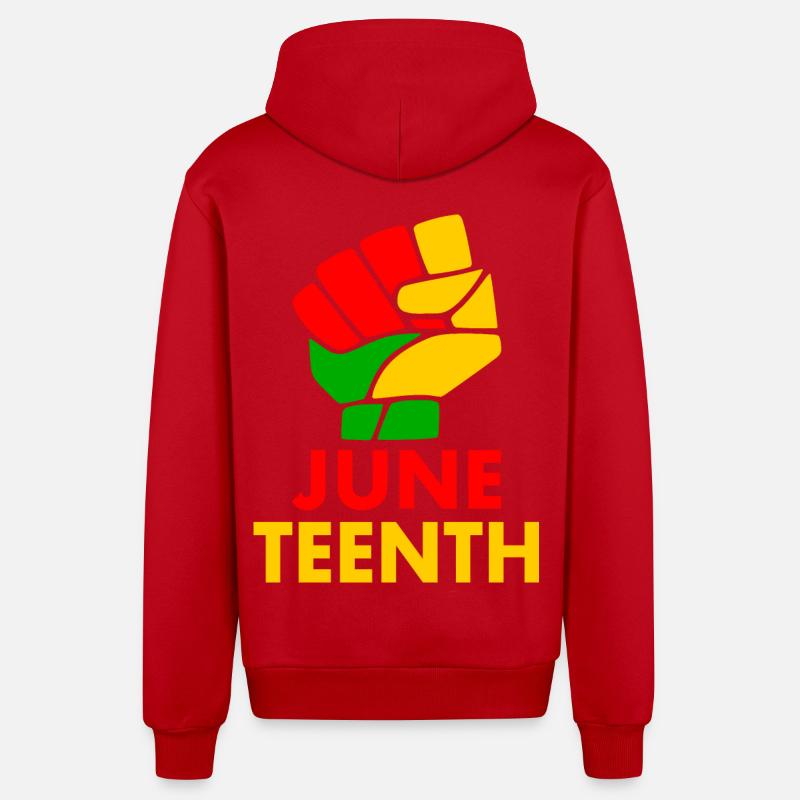 juneteenth - Organic Relaxed Kapuzenjacke Made in EU - Rot