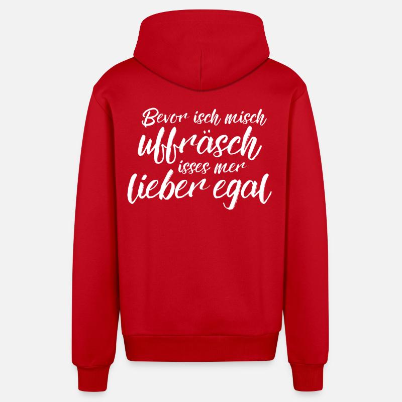 Better no matter - know - Organic Relaxed Hooded Jacket Made in EU - red
