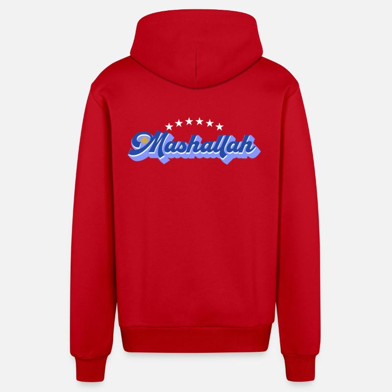 Mashallah Kosovo Style drapeau kosovar - Veste à capuche bio décontractée fabriquée en UE - rouge