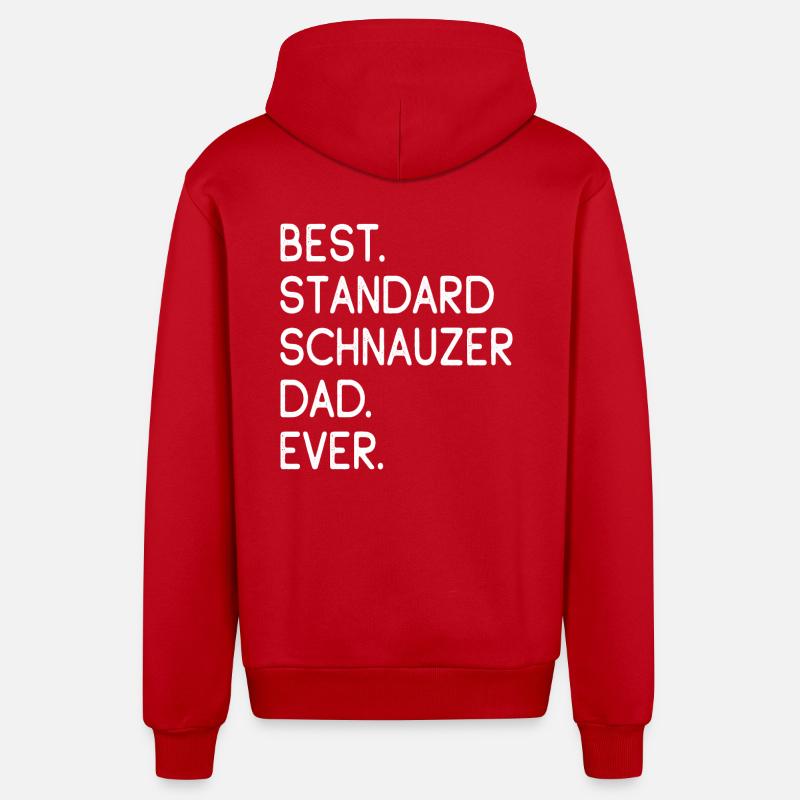 Standard Schnauzer - Veste à capuche bio décontractée fabriquée en UE - rouge