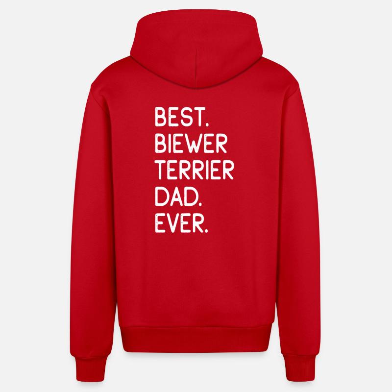 Biewer Terrier - Veste à capuche bio décontractée fabriquée en UE - rouge