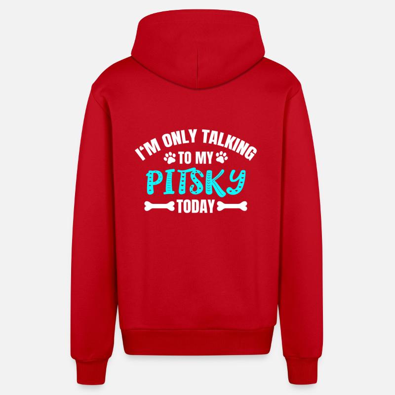 Pitsky - Veste à capuche bio décontractée fabriquée en UE - rouge