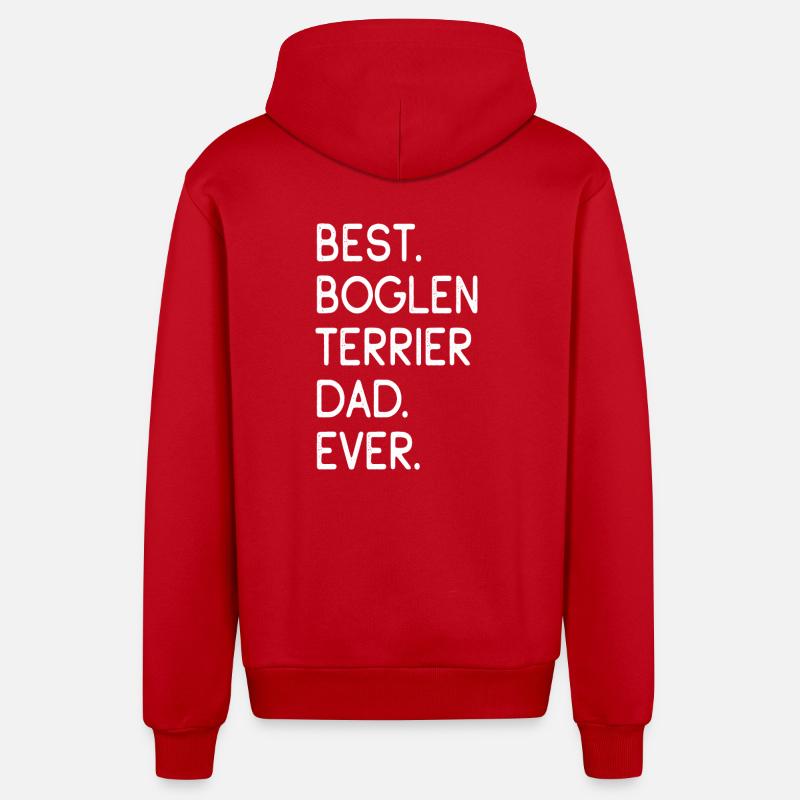 Boglen Terrier - Veste à capuche bio décontractée fabriquée en UE - rouge