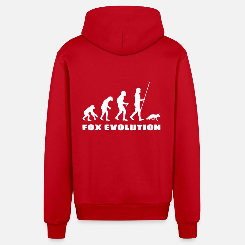 Renard Évolution - Veste à capuche bio décontractée fabriquée en UE - rouge