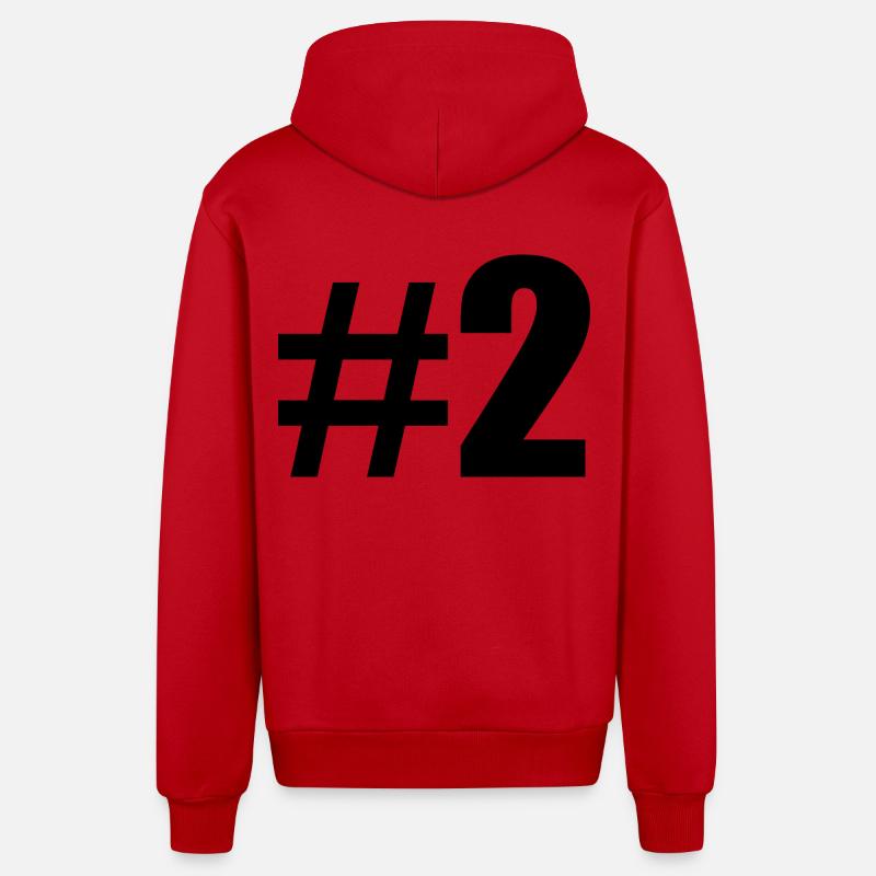 #2 - Veste à capuche bio décontractée fabriquée en UE - rouge