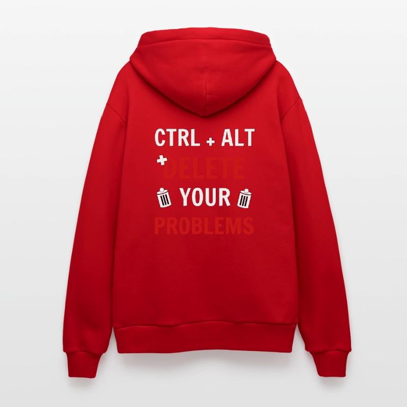 Ctrl + Alt + delete your problems programmierer Organic Relaxed Kapuzenjacke Made in EU