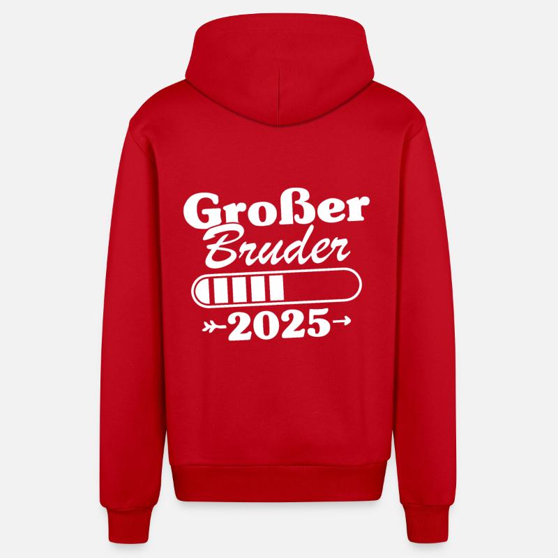 Großer Bruder Loading 2025 - Organic Relaxed Kapuzenjacke Made in EU - Rot