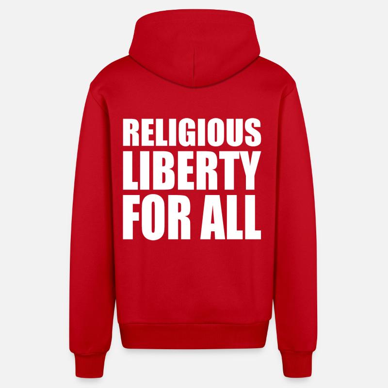 religious liberty for all - Veste à capuche bio décontractée fabriquée en UE - rouge