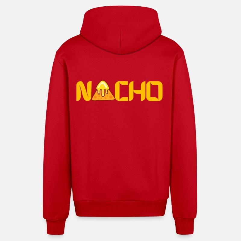 Fromage NACHO - Veste à capuche bio décontractée fabriquée en UE - rouge