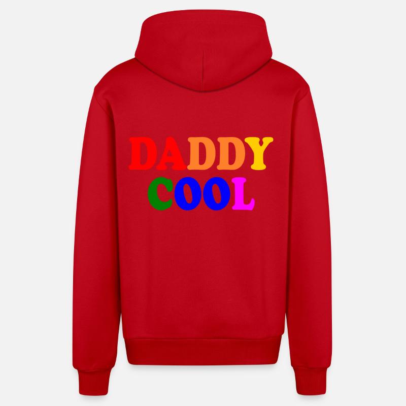 Daddy cool - Veste à capuche bio décontractée fabriquée en UE - rouge