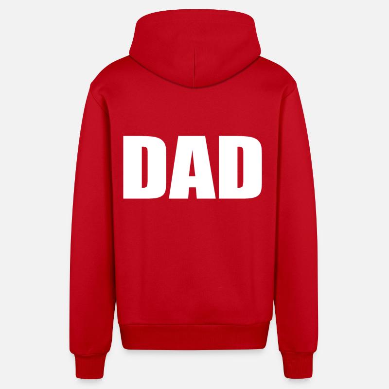 Dad - Organic Relaxed Kapuzenjacke Made in EU - Rot