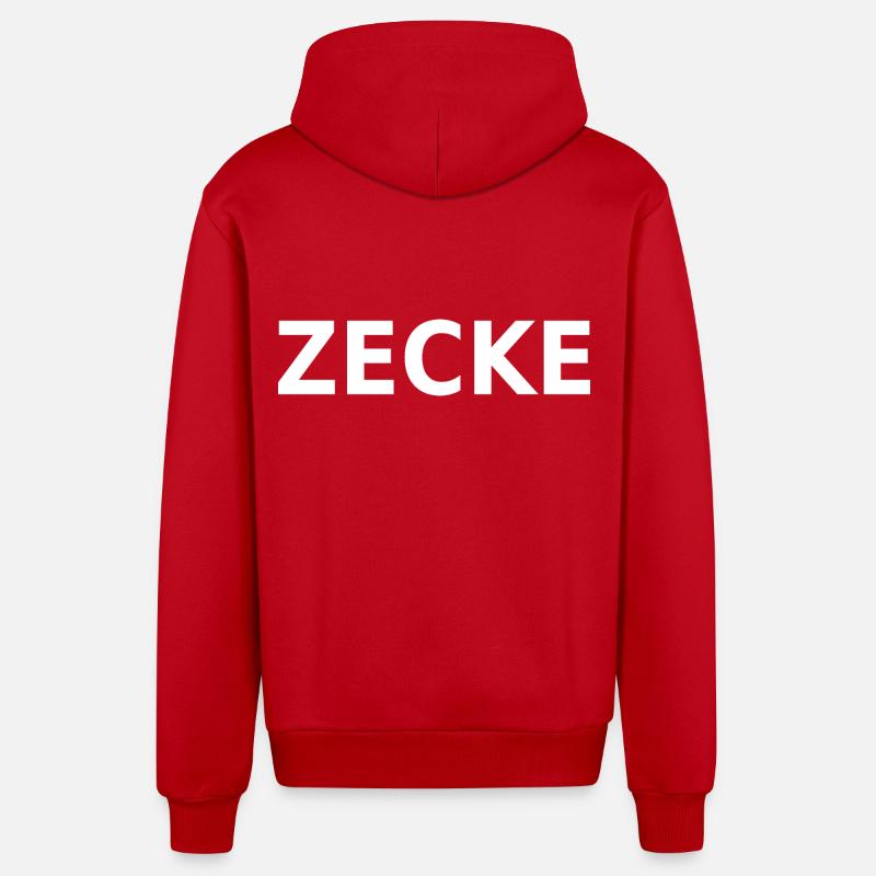 ZECKE - Organic Relaxed Kapuzenjacke Made in EU - Rot