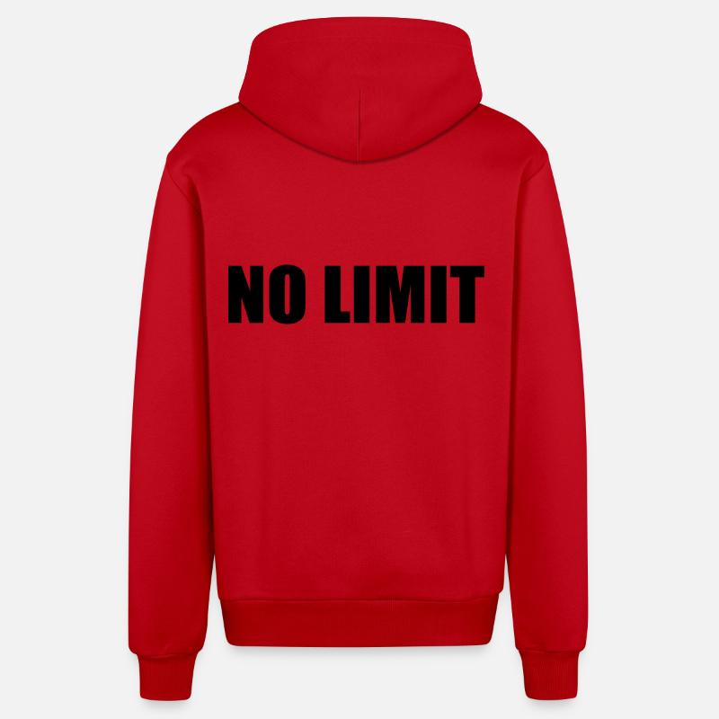 No limit - Veste à capuche bio décontractée fabriquée en UE - rouge