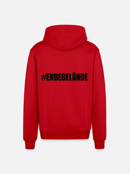 Ende gelände - Organic Relaxed Kapuzenjacke Made in EU - Rot