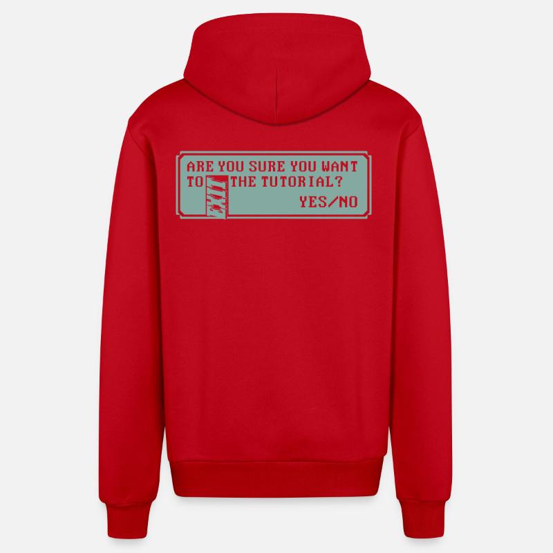 TUTORIAL - Organic Relaxed Hooded Jacket Made in EU - red