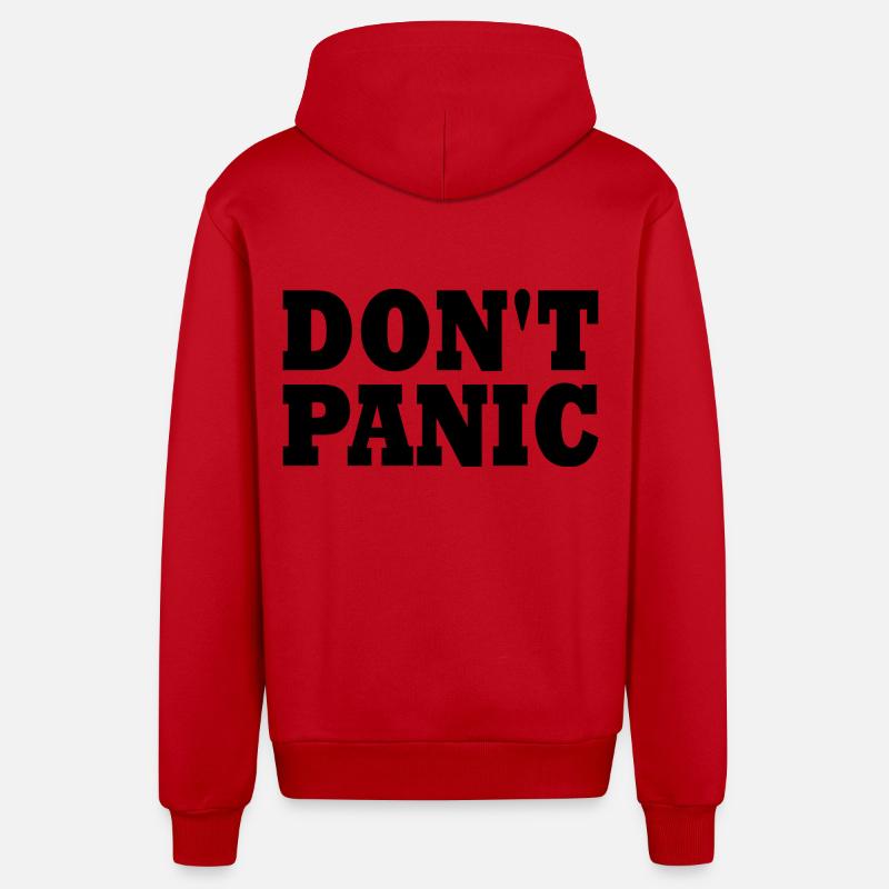 don't panic - Veste à capuche bio décontractée fabriquée en UE - rouge