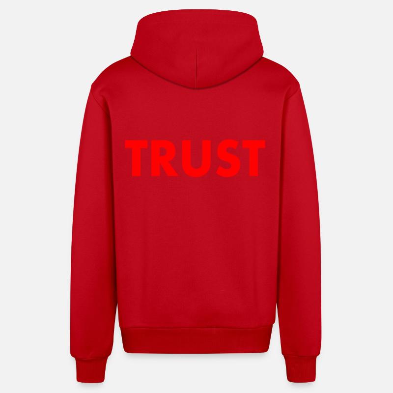 Trust - Veste à capuche bio décontractée fabriquée en UE - rouge