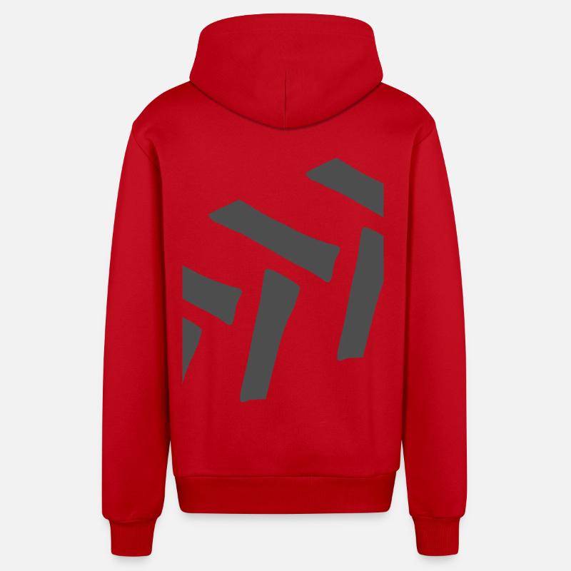 profil Executor - Veste à capuche bio décontractée fabriquée en UE - rouge