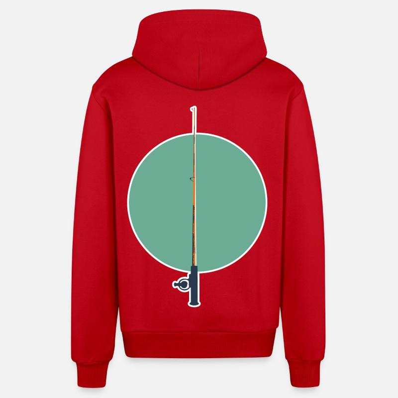 Graphique d’ange - Veste à capuche bio décontractée fabriquée en UE - rouge