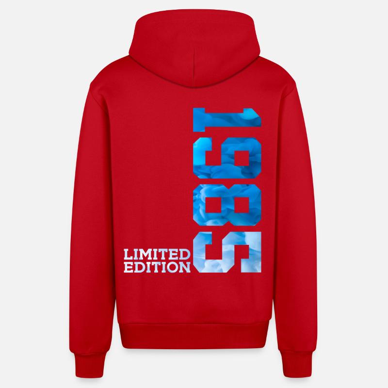 41E ANNIVERSAIRE ÉDITION LIMITÉE 1985 - Veste à capuche bio décontractée fabriquée en UE - rouge