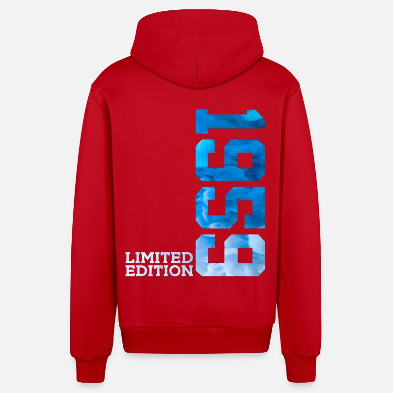 67E ANNIVERSAIRE ÉDITION LIMITÉE 1959 - Veste à capuche bio décontractée fabriquée en UE - rouge