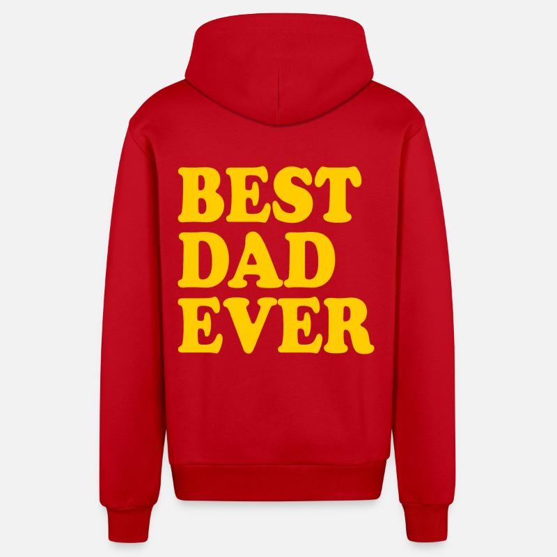 Best dad ever - Organic Relaxed Kapuzenjacke Made in EU - Rot