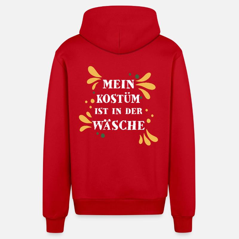 Fasching Kostüm Karneval - Organic Relaxed Kapuzenjacke Made in EU - Rot