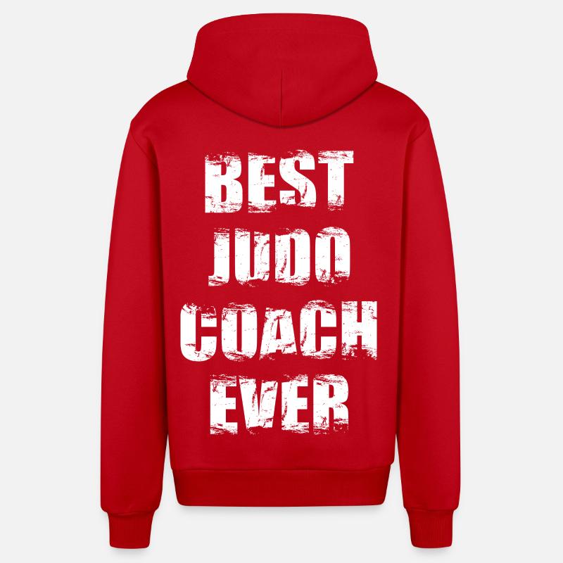 Bester Judo Trainer aller Zeiten - Organic Relaxed Kapuzenjacke Made in EU - Rot