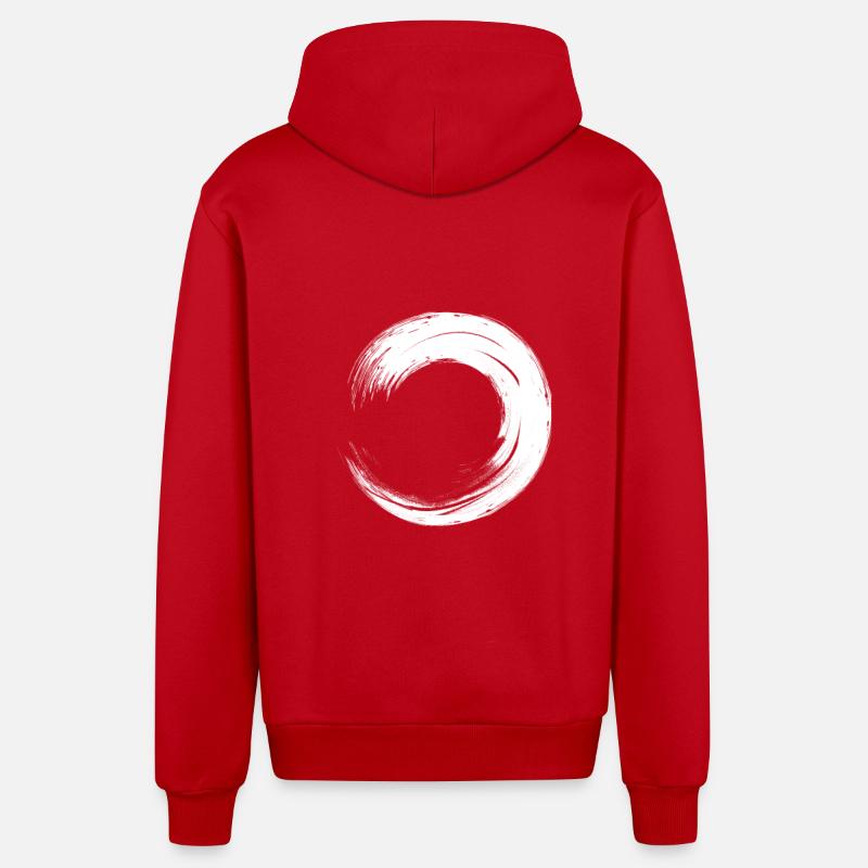 cercle - Veste à capuche bio décontractée fabriquée en UE - rouge
