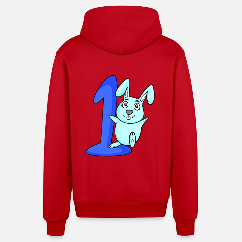 1 an 1 cadeau d’anniversaire - Veste à capuche bio décontractée fabriquée en UE - rouge