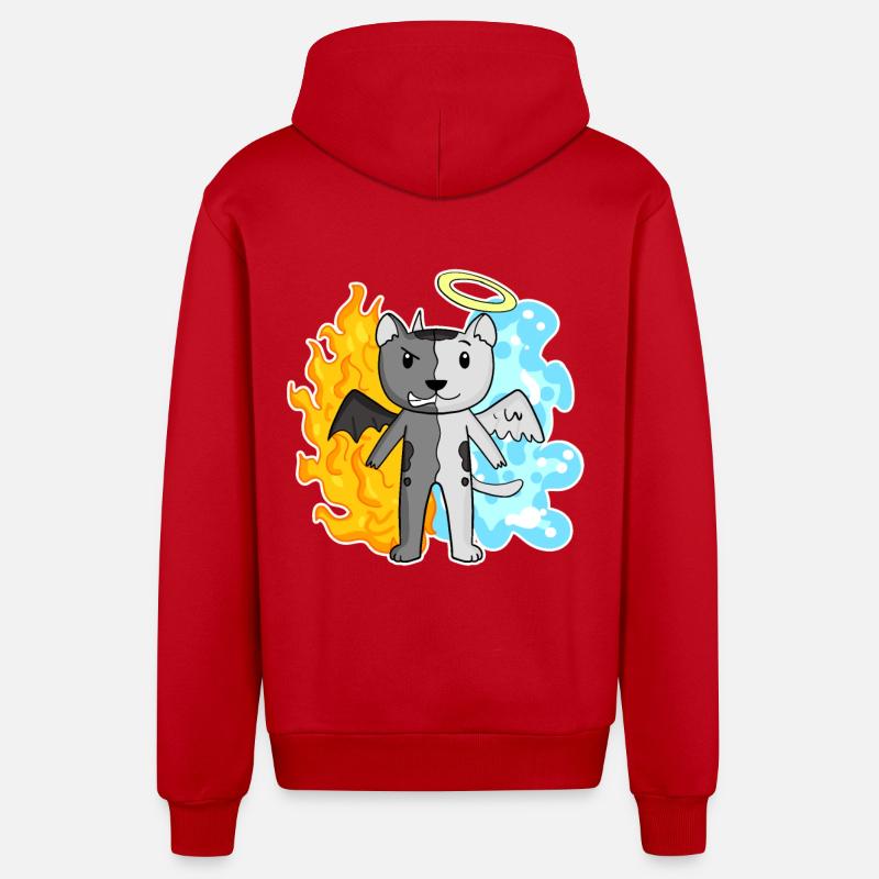 Chat race Burmilla - Veste à capuche bio décontractée fabriquée en UE - rouge
