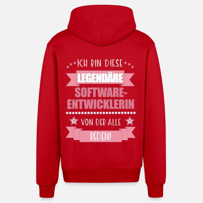 Softwareentwicklerin Codeexpertin süßes Geschenk - Organic Relaxed Kapuzenjacke Made in EU - Rot