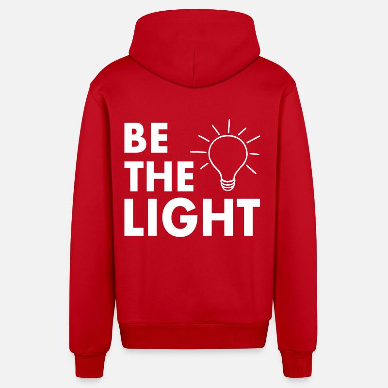 Be the light - Organic Relaxed Kapuzenjacke Made in EU - Rot