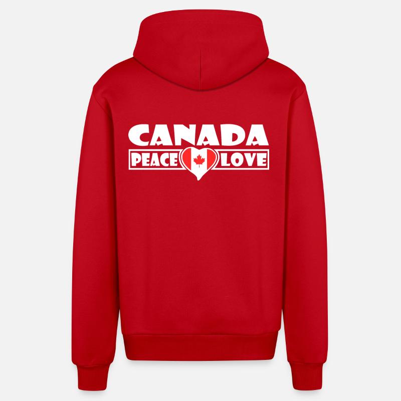 Canada - Organic Relaxed Kapuzenjacke Made in EU - Rot