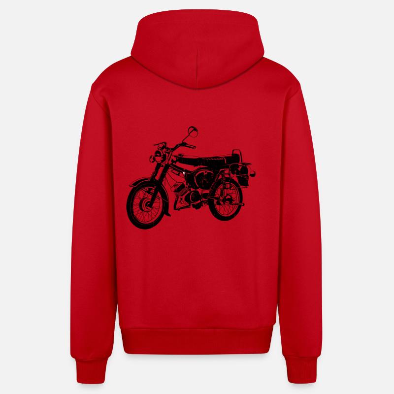 Simson S51 B4 - Veste à capuche bio décontractée fabriquée en UE - rouge