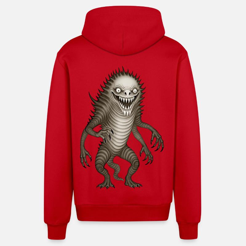 BUG #9 - dark hell - Veste à capuche bio décontractée fabriquée en UE - rouge