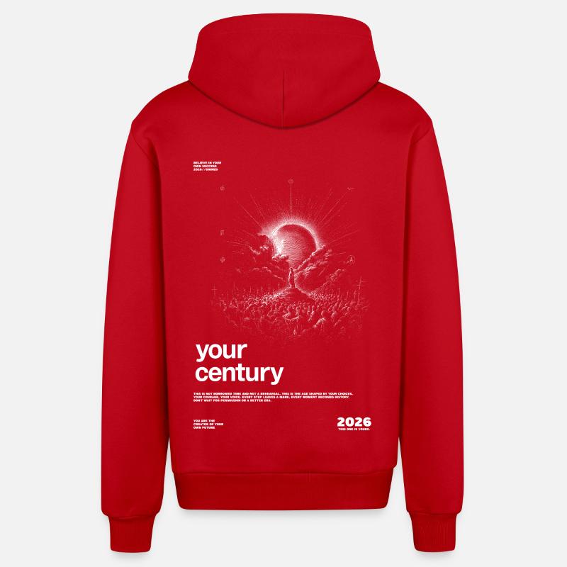 Votre explosion du siècle - Veste à capuche bio décontractée fabriquée en UE - rouge