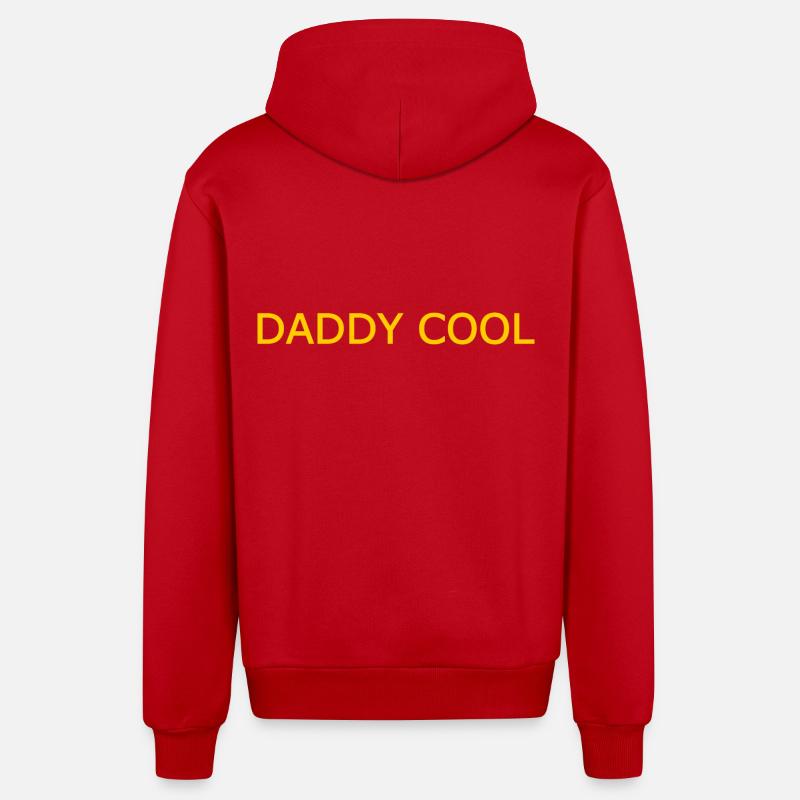 Daddy cool - Veste à capuche bio décontractée fabriquée en UE - rouge