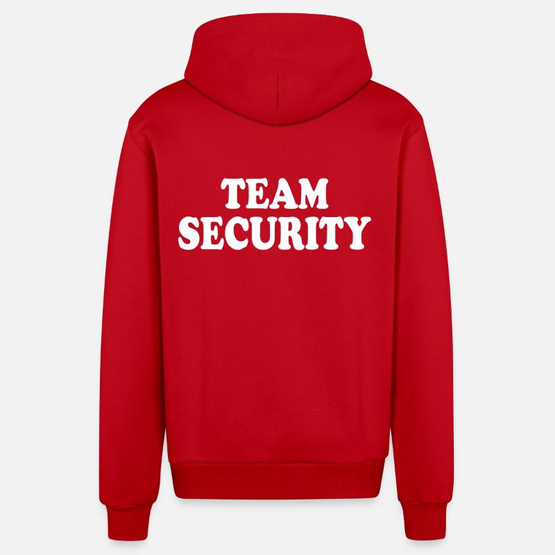 Team security - Organic Relaxed Kapuzenjacke Made in EU - Rot