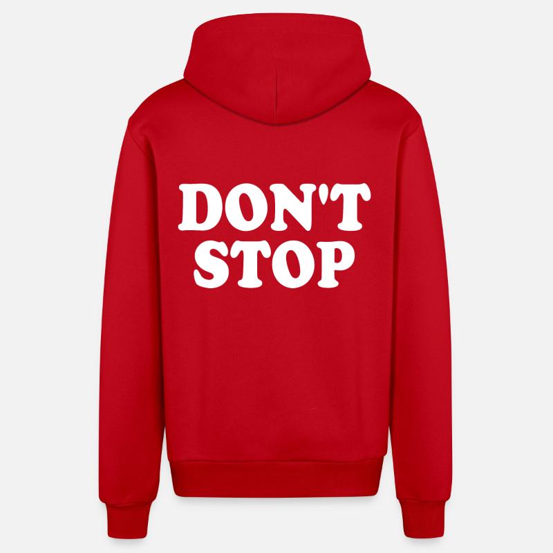 Dont stop - Organic Relaxed Kapuzenjacke Made in EU - Rot