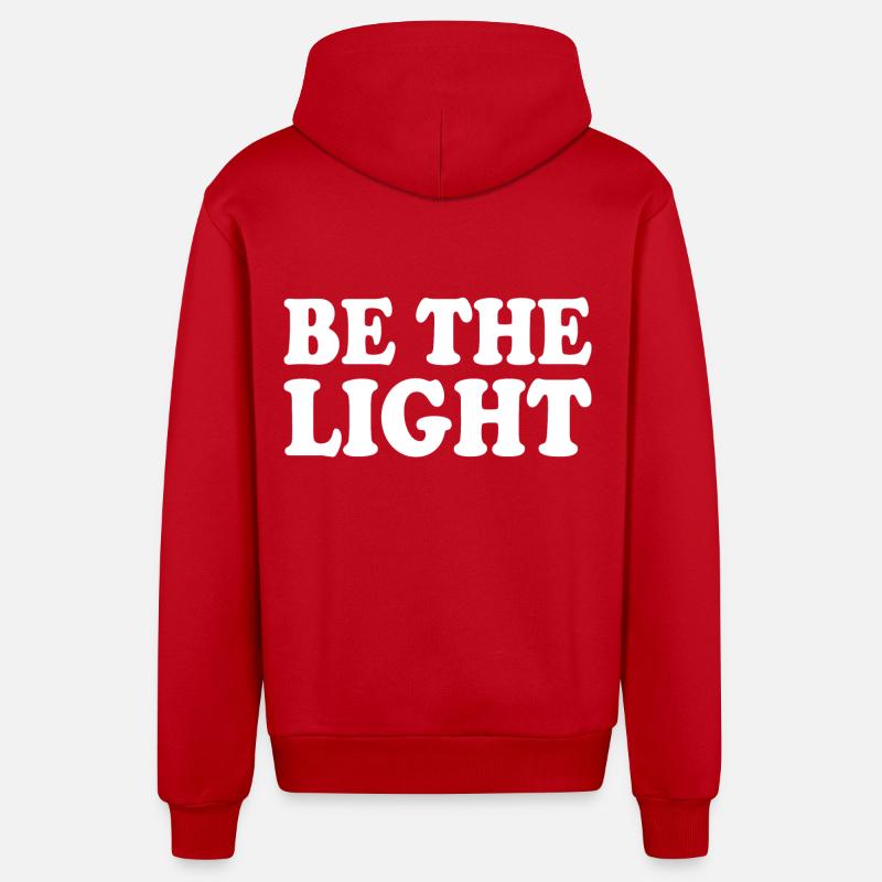 Be the light - Organic Relaxed Kapuzenjacke Made in EU - Rot